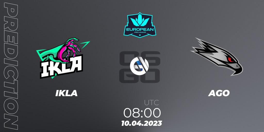IKLA - AGO: прогноз. 10.04.2023 at 08:00, Counter-Strike (CS2), European Pro League Season 7