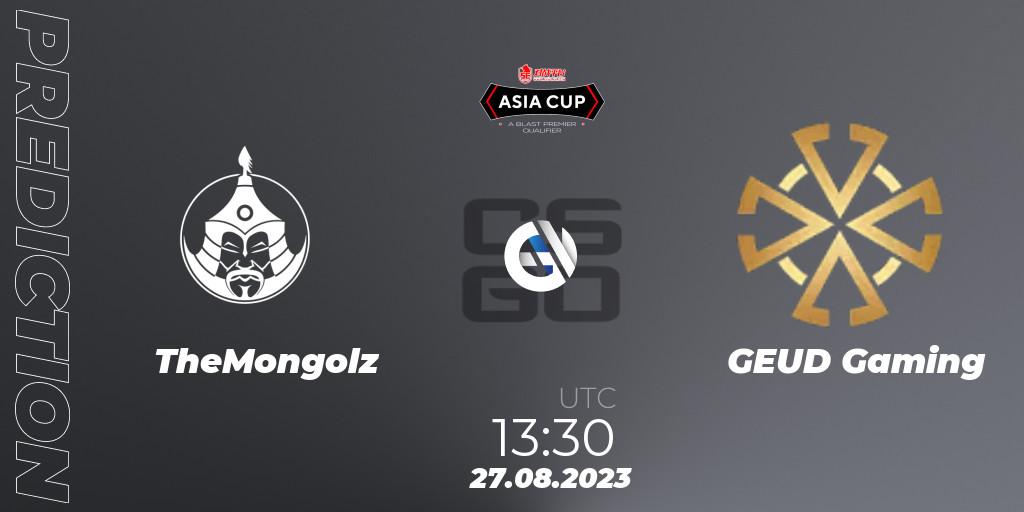 TheMongolz - GEUD Gaming: прогноз. 27.08.2023 at 13:35, Counter-Strike (CS2), 5E Arena Asia Cup Fall 2023
