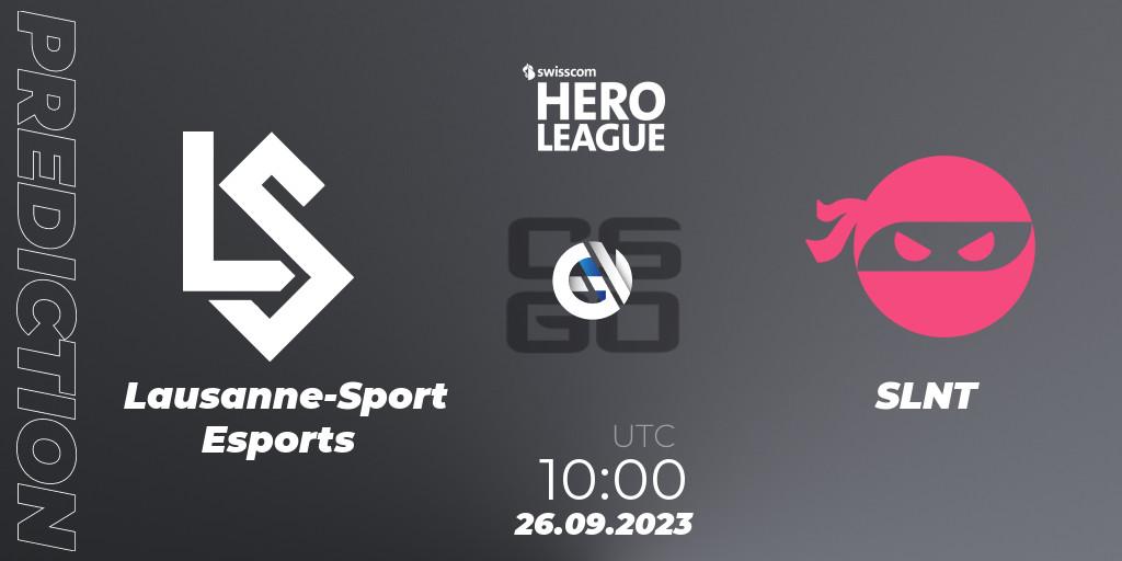 Lausanne-Sport Esports - SLNT: прогноз. 26.09.2023 at 17:00, Counter-Strike (CS2), Swisscom Hero League Fall 2023