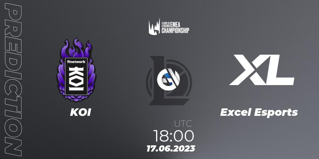 KOI - Excel Esports: прогноз. 17.06.2023 at 18:00, LoL, LEC Summer 2023 - Regular Season