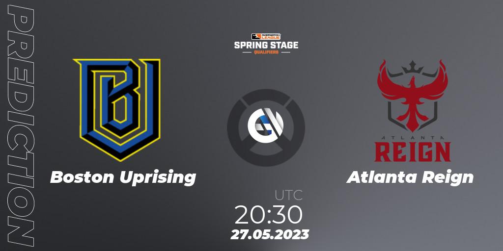 Boston Uprising - Atlanta Reign: прогноз. 27.05.2023 at 20:45, Overwatch, OWL Stage Qualifiers Spring 2023 West