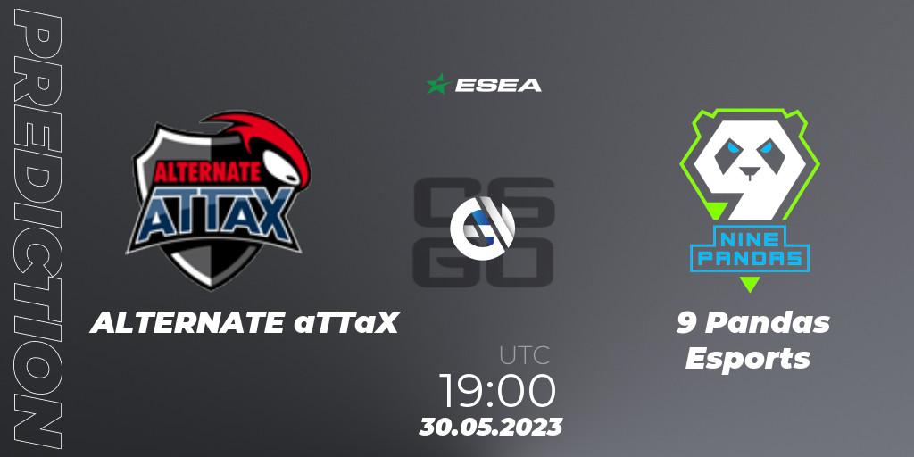 ALTERNATE aTTaX - 9 Pandas Esports: прогноз. 30.05.2023 at 19:00, Counter-Strike (CS2), ESEA Advanced Season 45 Europe