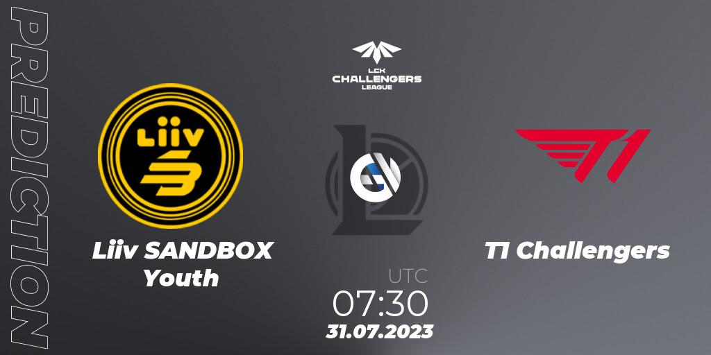 Liiv SANDBOX Youth - T1 Challengers: прогноз. 31.07.23, LoL, LCK Challengers League 2023 Summer - Group Stage