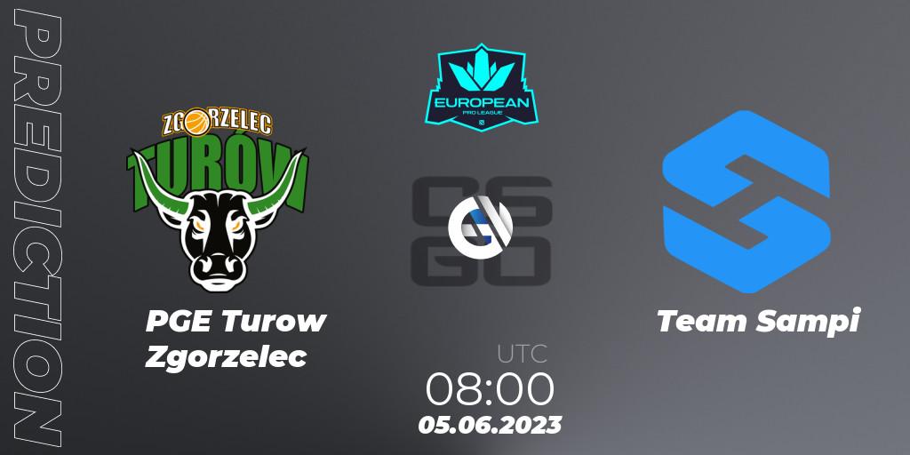 PGE Turow Zgorzelec - Team Sampi: прогноз. 05.06.2023 at 08:00, Counter-Strike (CS2), European Pro League Season 8