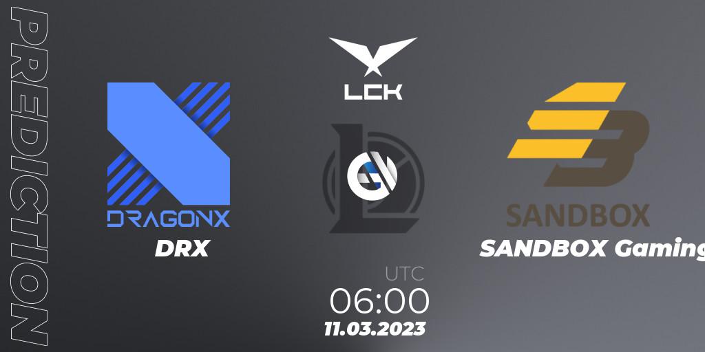 DRX - SANDBOX Gaming: прогноз. 11.03.23, LoL, LCK Spring 2023 - Group Stage
