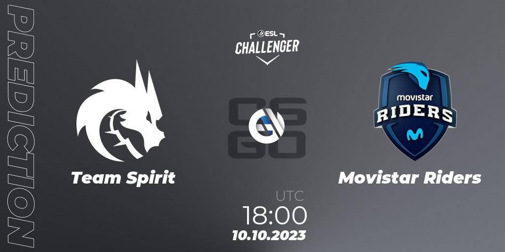 Team Spirit - Movistar Riders: прогноз. 10.10.2023 at 18:00, Counter-Strike (CS2), ESL Challenger at DreamHack Winter 2023: European Qualifier