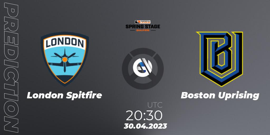 London Spitfire - Boston Uprising: прогноз. 30.04.23, Overwatch, OWL Stage Qualifiers Spring 2023 West