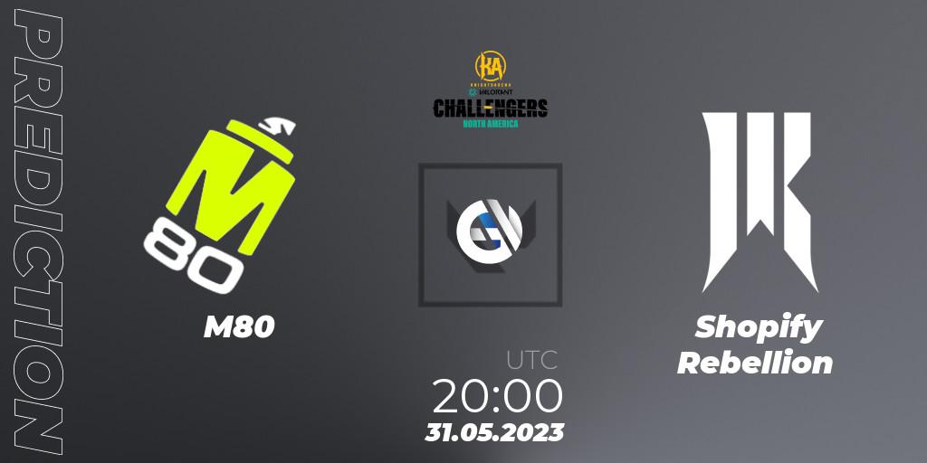 M80 - Shopify Rebellion: прогноз. 31.05.23, VALORANT, VALORANT Challengers 2023: North America Challenger Playoffs