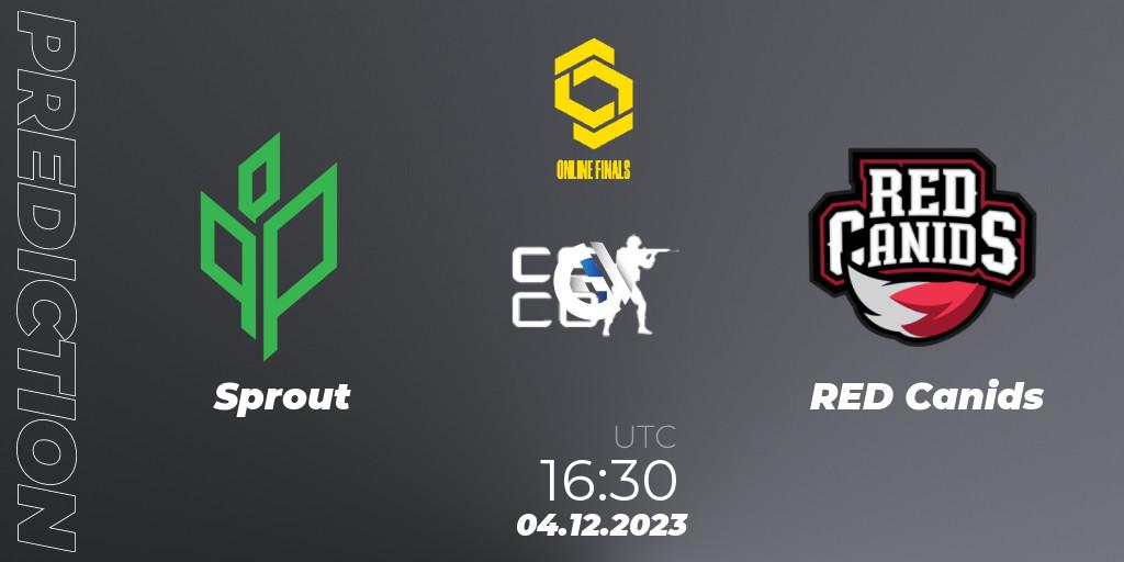 Sprout - RED Canids: прогноз. 04.12.23, CS2 (CS:GO), CCT Online Finals #5