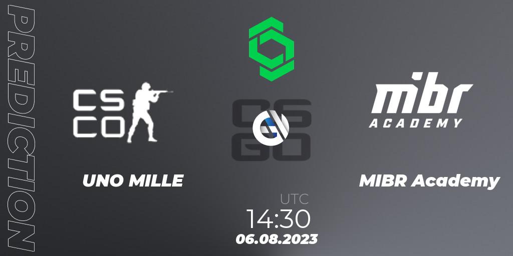 UNO MILLE - MIBR Academy: прогноз. 06.08.2023 at 14:30, Counter-Strike (CS2), CCT South America Series #9