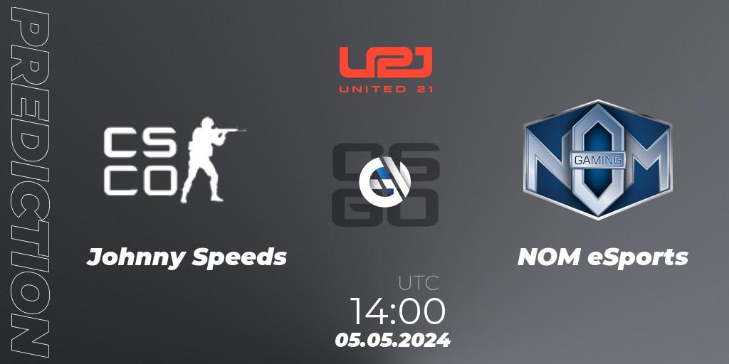 Johnny Speeds - NOM eSports: прогноз. 05.05.2024 at 14:00, Counter-Strike (CS2), United21 Season 15