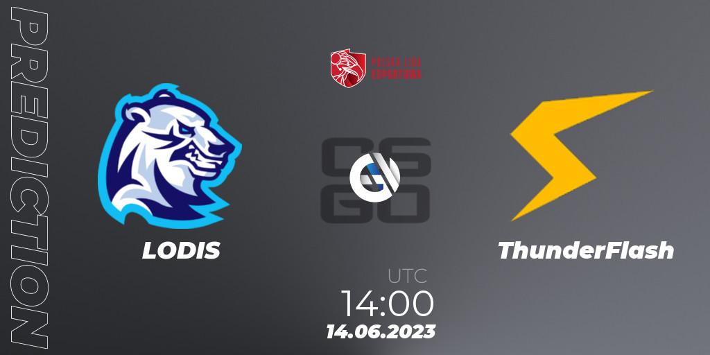 LODIS - ThunderFlash: прогноз. 14.06.2023 at 14:05, Counter-Strike (CS2), Polish Esports League 2023 Split 2