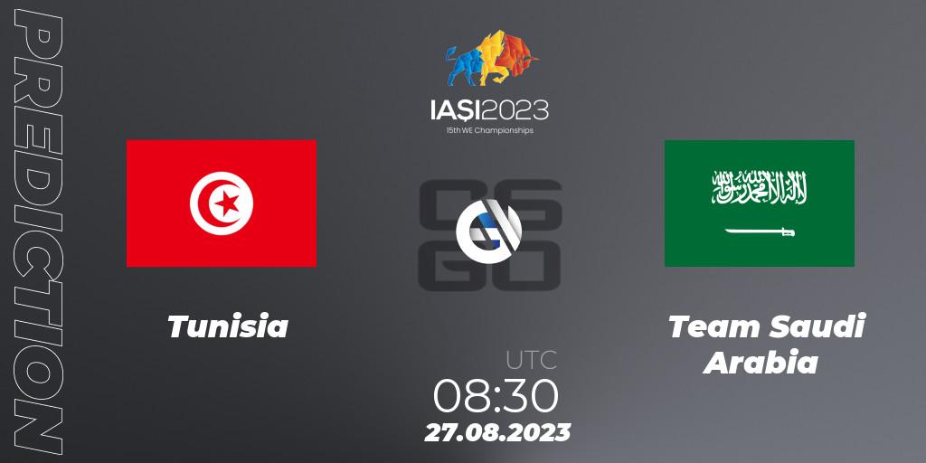 Tunisia - Team Saudi Arabia: прогноз. 27.08.2023 at 12:30, Counter-Strike (CS2), IESF World Esports Championship 2023