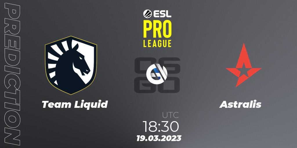 Team Liquid - Astralis: прогноз. 19.03.2023 at 18:40, Counter-Strike (CS2), ESL Pro League Season 17