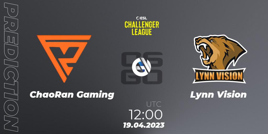 ChaoRan Gaming - Lynn Vision: прогноз. 19.04.2023 at 12:00, Counter-Strike (CS2), ESL Challenger League Season 45: Asia-Pacific
