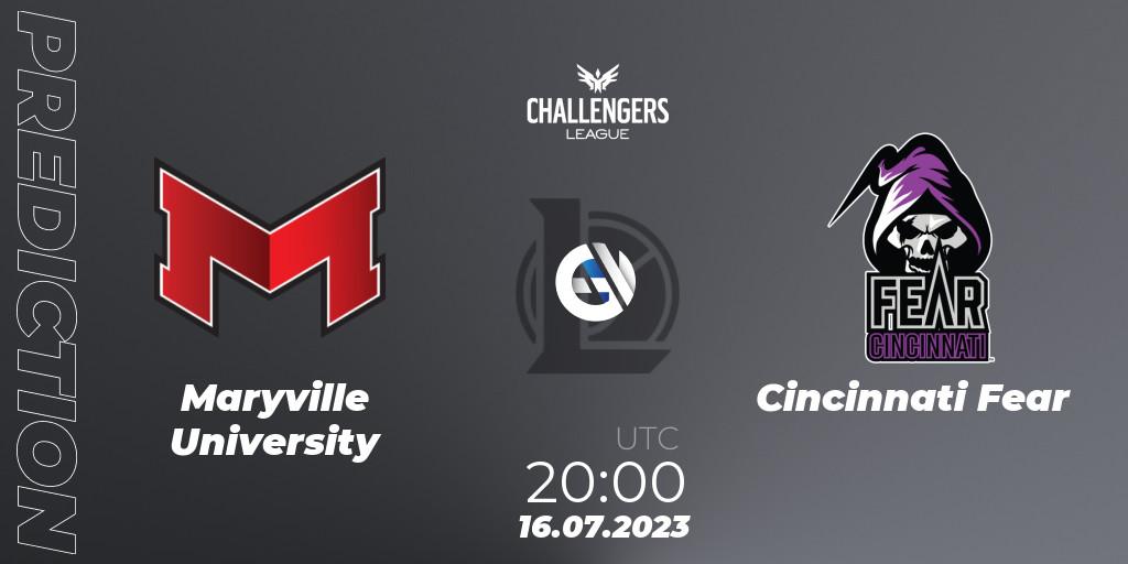 Maryville University - Cincinnati Fear: прогноз. 16.07.2023 at 20:00, LoL, North American Challengers League 2023 Summer - Group Stage