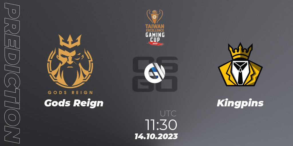 Gods Reign - Kingpins: прогноз. 14.10.2023 at 11:30, Counter-Strike (CS2), Taiwan Excellence Gaming Cup 2023
