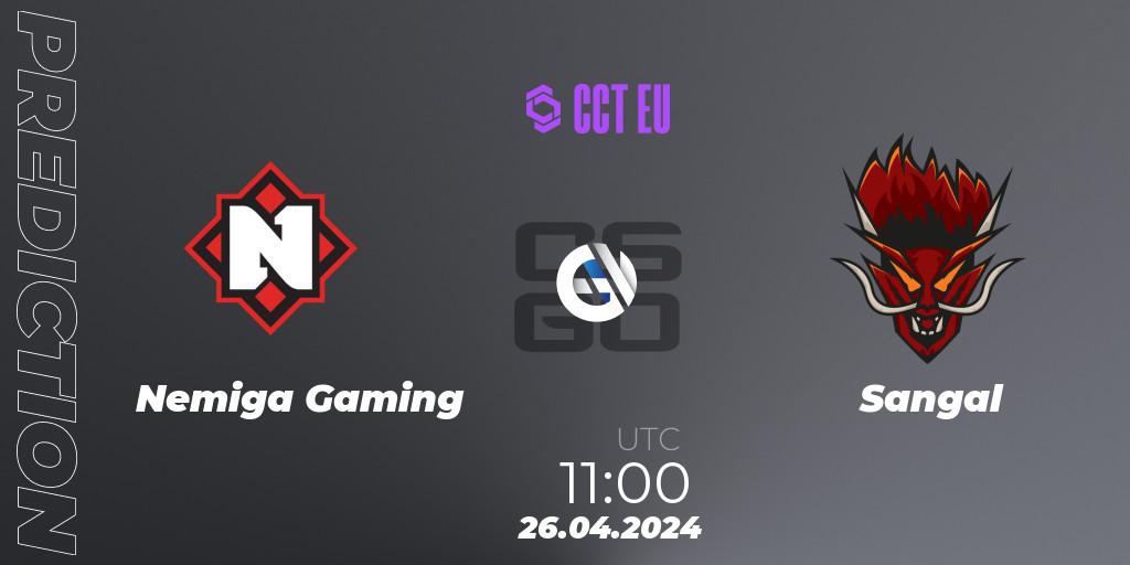 Nemiga Gaming - Sangal: прогноз. 26.04.24, CS2 (CS:GO), CCT Season 2 Europe Series 1