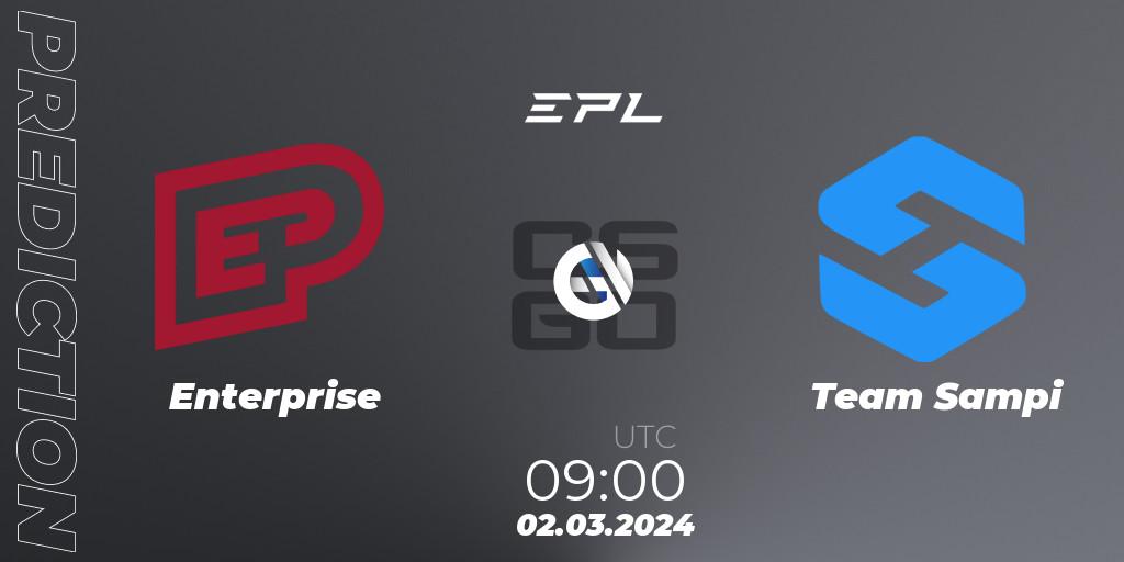 Enterprise - Team Sampi: прогноз. 02.03.2024 at 09:00, Counter-Strike (CS2), European Pro League Season 14
