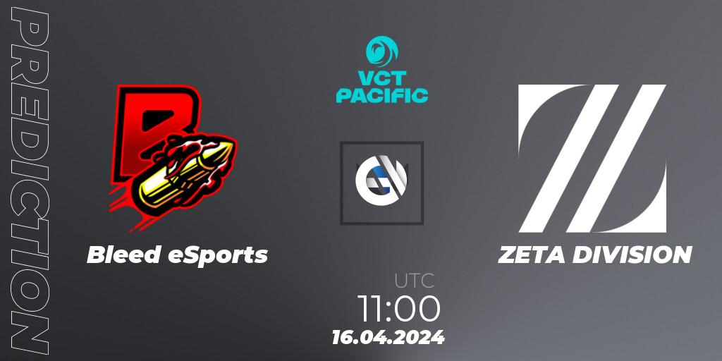 Bleed eSports - ZETA DIVISION: прогноз. 16.04.24, VALORANT, VALORANT Champions Tour 2024: Pacific League - Stage 1 - Group Stage