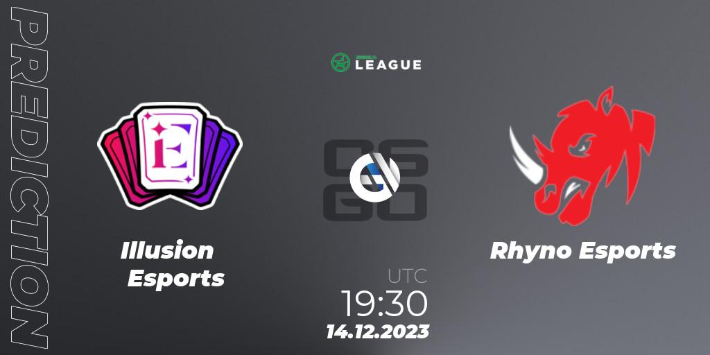 Illusion Esports - Rhyno Esports: прогноз. 14.12.2023 at 19:30, Counter-Strike (CS2), ESEA Season 47: Main Division - Europe