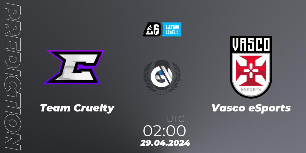Team Cruelty - Vasco eSports: прогноз. 29.04.2024 at 02:00, Rainbow Six, LATAM League 2024 - Stage 1: Final Four