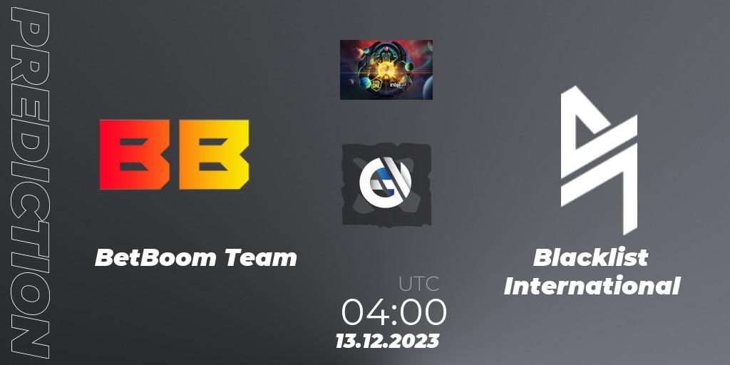 BetBoom Team - Blacklist International: прогноз. 13.12.2023 at 04:00, Dota 2, ESL One - Kuala Lumpur 2023