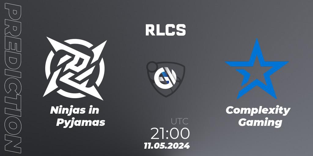 Ninjas in Pyjamas - Complexity Gaming: прогноз. 11.05.2024 at 21:00, Rocket League, RLCS 2024 - Major 2: SAM Open Qualifier 5