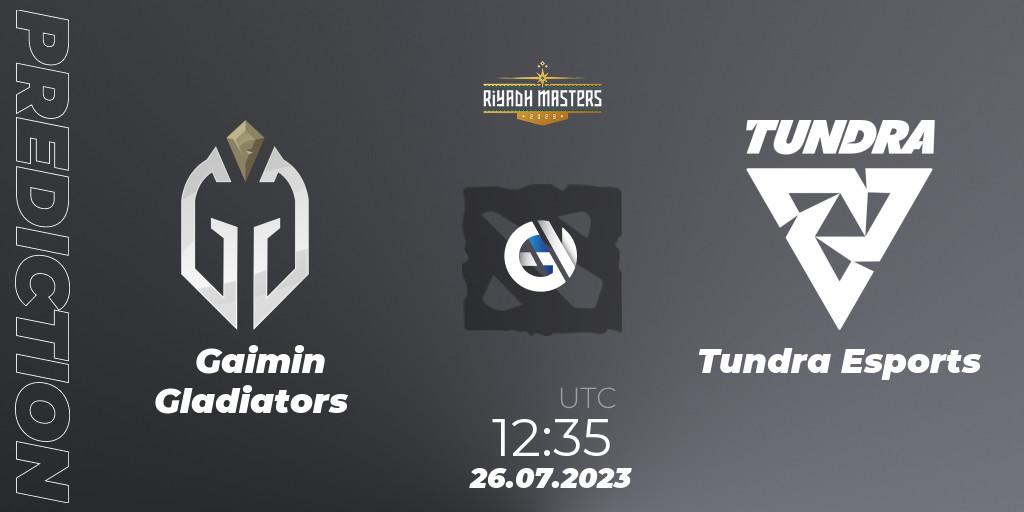 Gaimin Gladiators - Tundra Esports: прогноз. 26.07.23, Dota 2, Riyadh Masters 2023