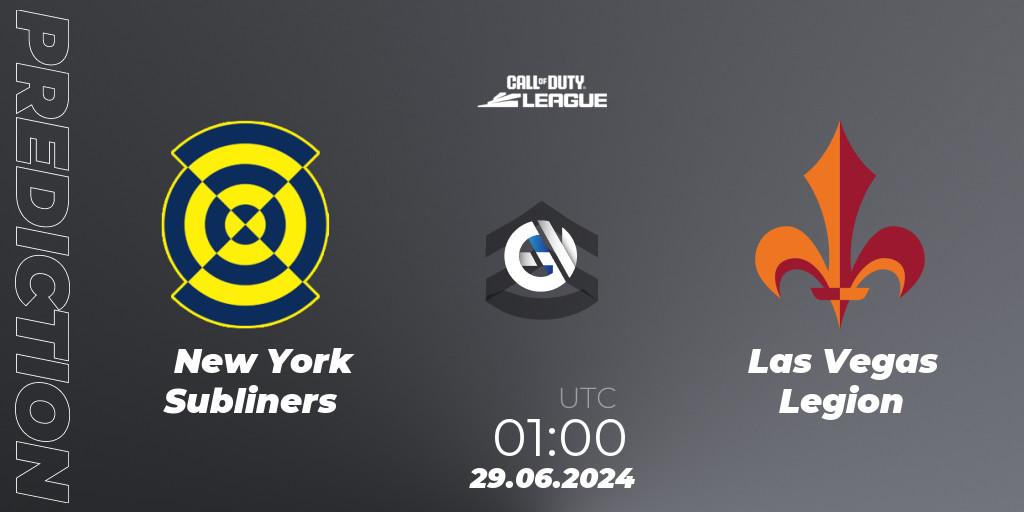 New York Subliners - Las Vegas Legion: прогноз. 29.06.2024 at 01:00, Call of Duty, Call of Duty League 2024: Stage 4 Major