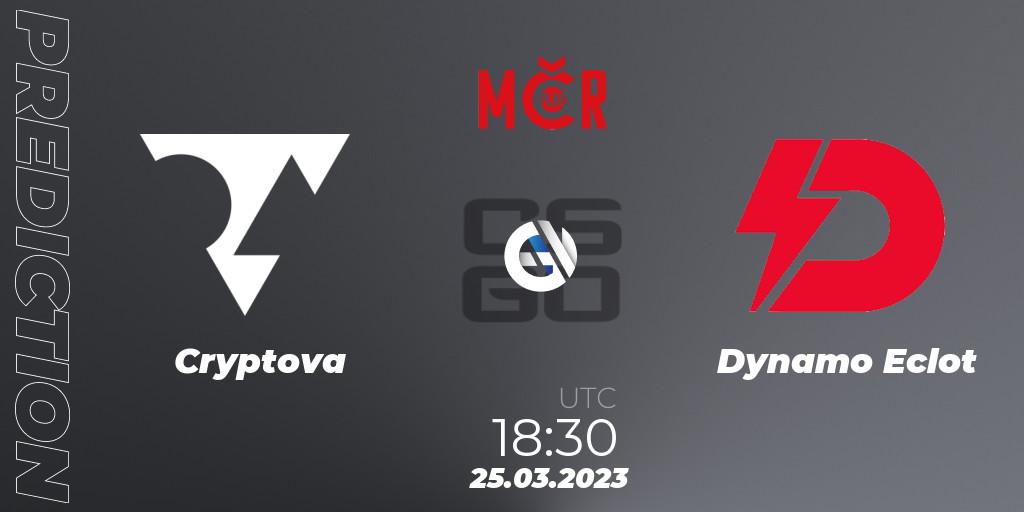 Cryptova - Dynamo Eclot: прогноз. 25.03.2023 at 18:30, Counter-Strike (CS2), Tipsport Cup Prague Spring 2023: Online Stage