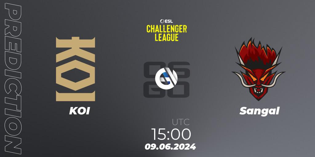 KOI - Sangal: прогноз. 09.06.2024 at 15:45, Counter-Strike (CS2), ESL Challenger League Season 47: Europe