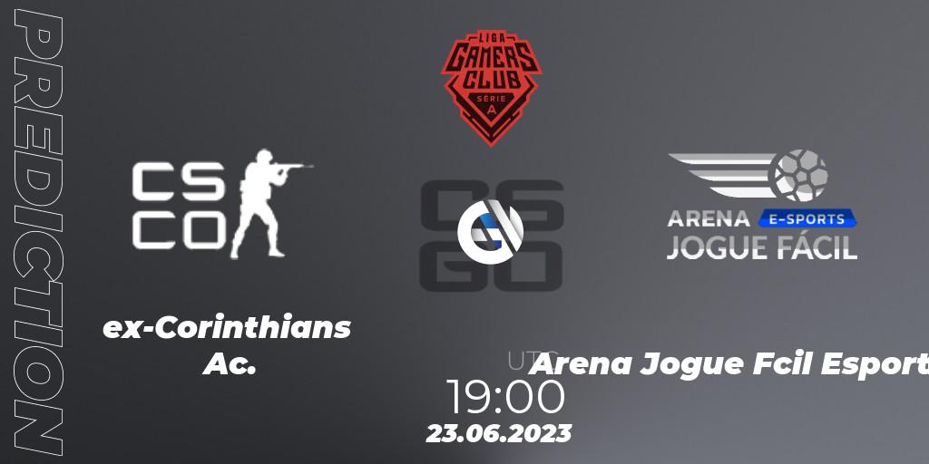 ex-Corinthians Ac. - Arena Jogue Fácil Esports: прогноз. 23.06.2023 at 19:00, Counter-Strike (CS2), Gamers Club Liga Série A: June 2023
