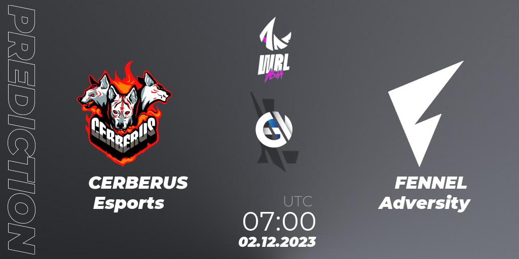 CERBERUS Esports - FENNEL Adversity: прогноз. 02.12.2023 at 07:00, Wild Rift, WRL Asia 2023 - Season 2 - Regular Season