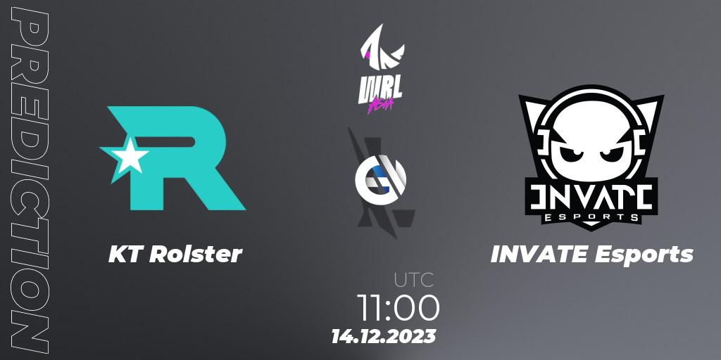 KT Rolster - INVATE Esports: прогноз. 14.12.23, Wild Rift, WRL Asia 2023 - Season 2 - Regular Season