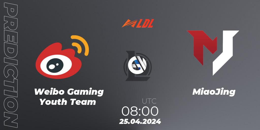 Weibo Gaming Youth Team - MiaoJing: прогноз. 25.04.24, LoL, LDL 2024 - Stage 2