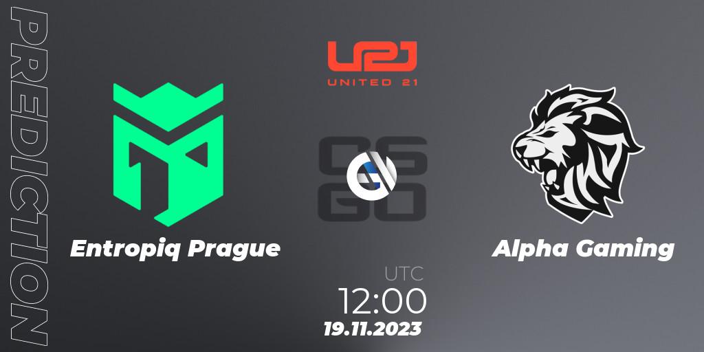 Entropiq Prague - Alpha Gaming: прогноз. 19.11.23, CS2 (CS:GO), United21 Season 8