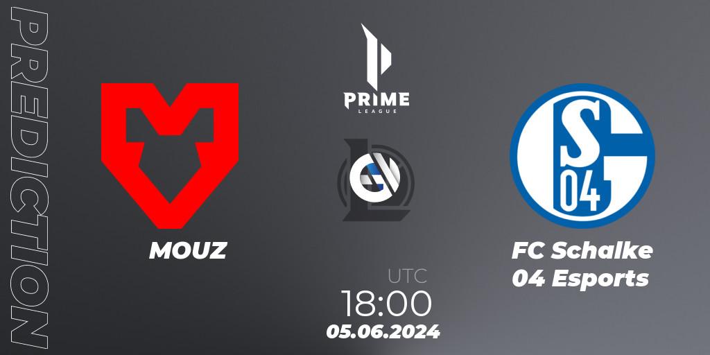 MOUZ - FC Schalke 04 Esports: прогноз. 05.06.2024 at 18:00, LoL, Prime League Summer 2024