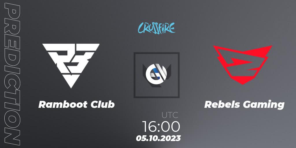 Ramboot Club - Rebels Gaming: прогноз. 05.10.2023 at 16:00, VALORANT, LVP - Crossfire Cup 2023: Contenders #1