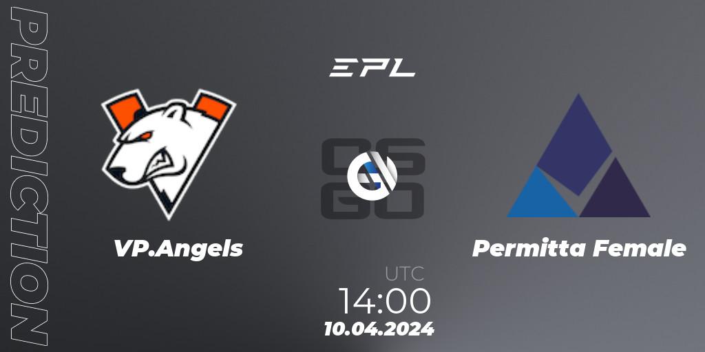 VP.Angels - Permitta Female: прогноз. 10.04.2024 at 14:00, Counter-Strike (CS2), European Pro League Female Season 1