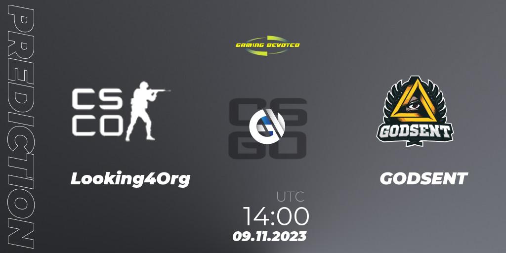 Looking4Org - GODSENT: прогноз. 09.11.23, CS2 (CS:GO), Gaming Devoted Become The Best