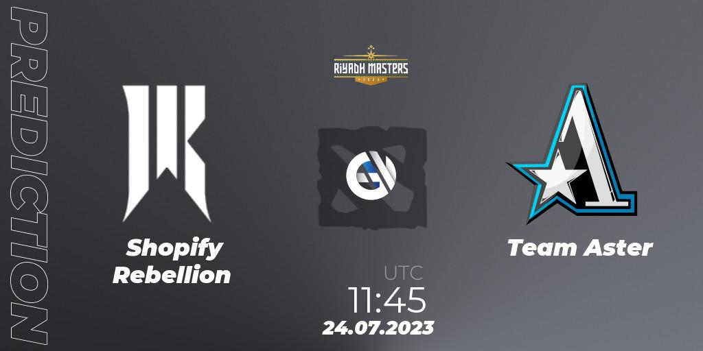 Shopify Rebellion - Team Aster: прогноз. 24.07.2023 at 12:08, Dota 2, Riyadh Masters 2023 - Group Stage