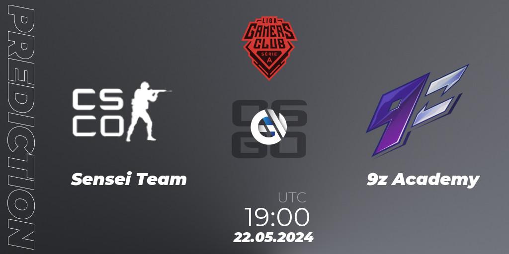 Sensei Team - 9z Academy: прогноз. 22.05.2024 at 19:00, Counter-Strike (CS2), Gamers Club Liga Série A: May 2024