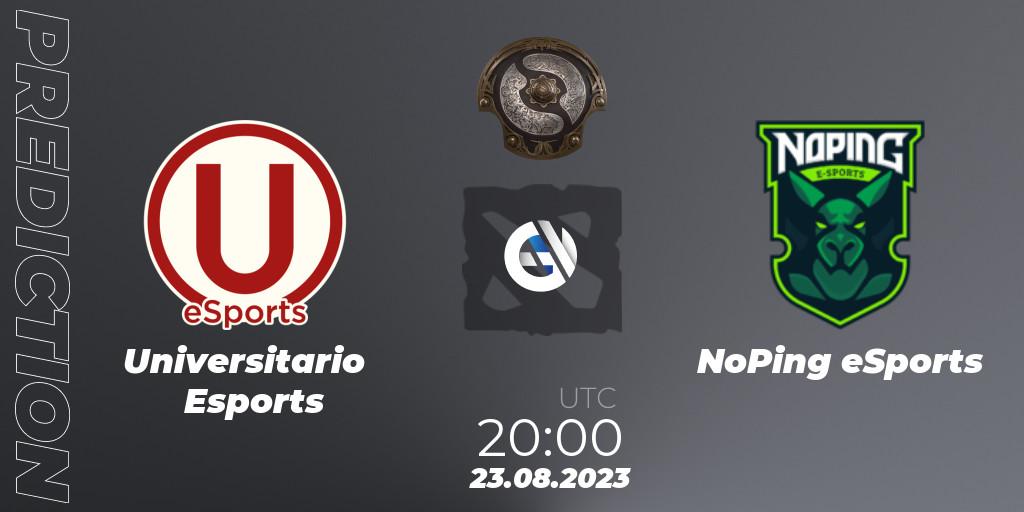 Universitario Esports - NoPing eSports: прогноз. 23.08.2023 at 20:53, Dota 2, The International 2023 - South America Qualifier