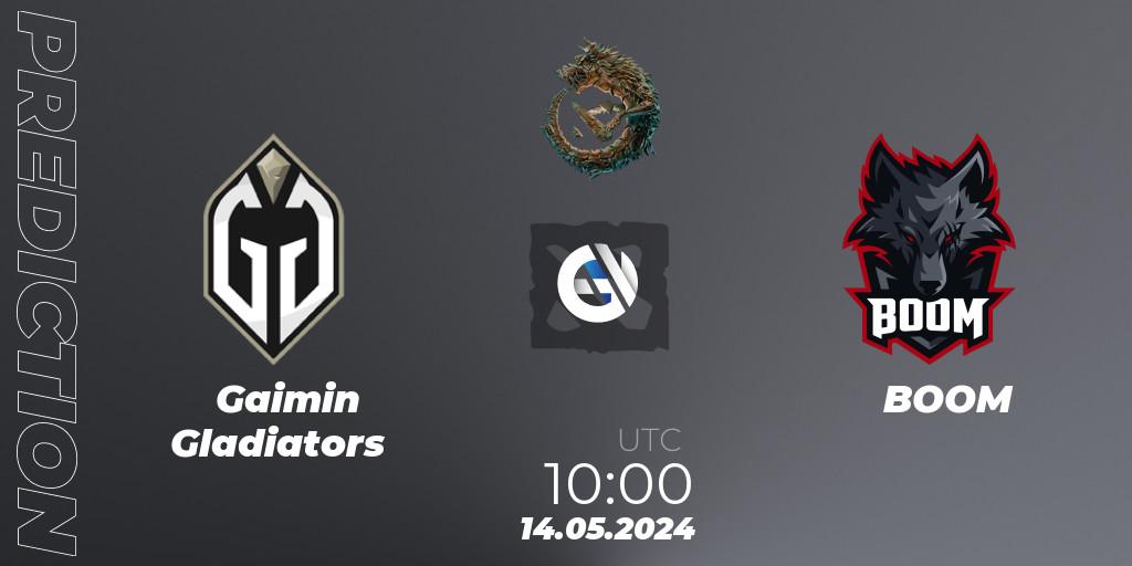 Gaimin Gladiators - BOOM: прогноз. 14.05.2024 at 09:30, Dota 2, PGL Wallachia Season 1 - Group Stage