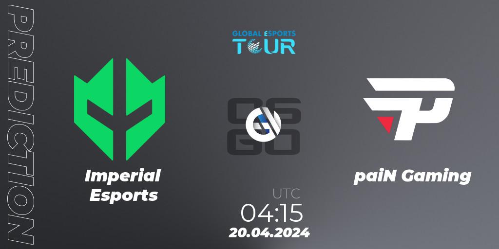 Imperial Esports - paiN Gaming: прогноз. 20.04.24, CS2 (CS:GO), Global Esports Tour Rio de Janeiro 2024