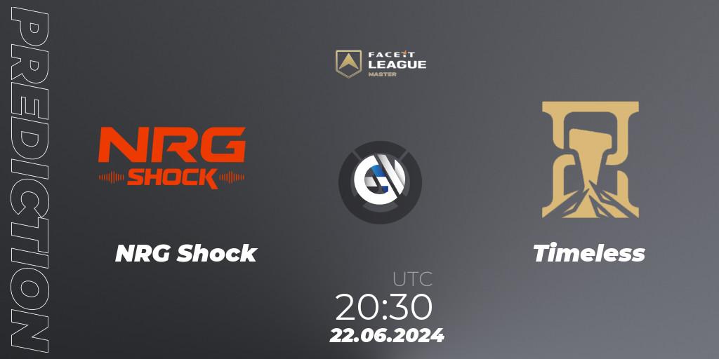 NRG Shock - Timeless: прогноз. 22.06.2024 at 22:00, Overwatch, FACEIT League Season 1 - NA Master Road to EWC