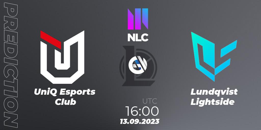 UniQ Esports Club - Lundqvist Lightside: прогноз. 13.09.23, LoL, NLC Division 1 2024 Promotion