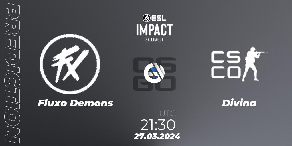 Fluxo Demons - Divina: прогноз. 27.03.2024 at 21:30, Counter-Strike (CS2), ESL Impact League Season 5: South America