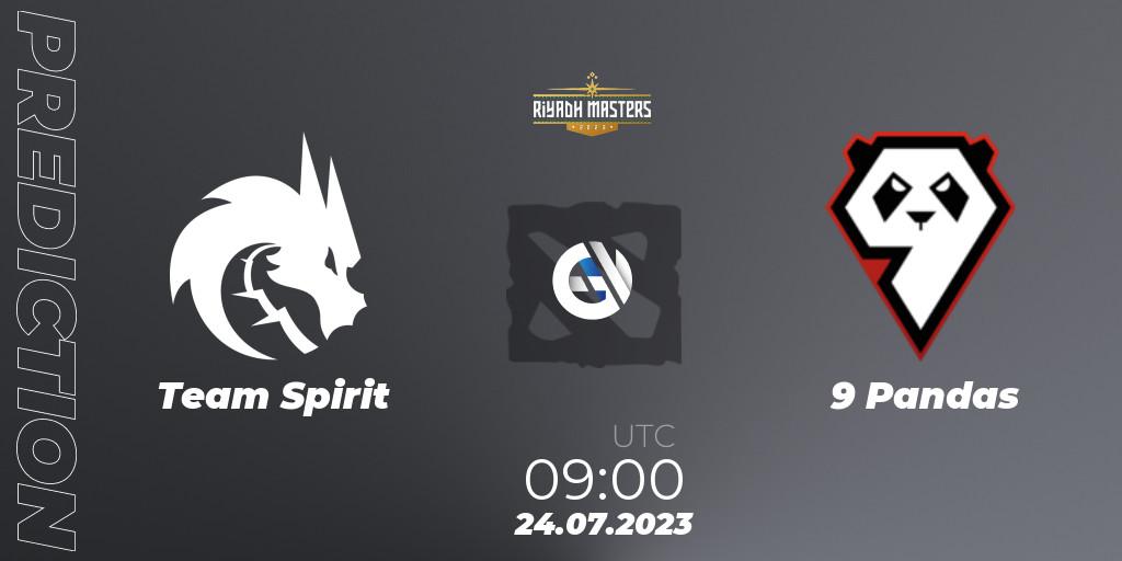 Team Spirit - 9 Pandas: прогноз. 24.07.2023 at 09:00, Dota 2, Riyadh Masters 2023 - Group Stage